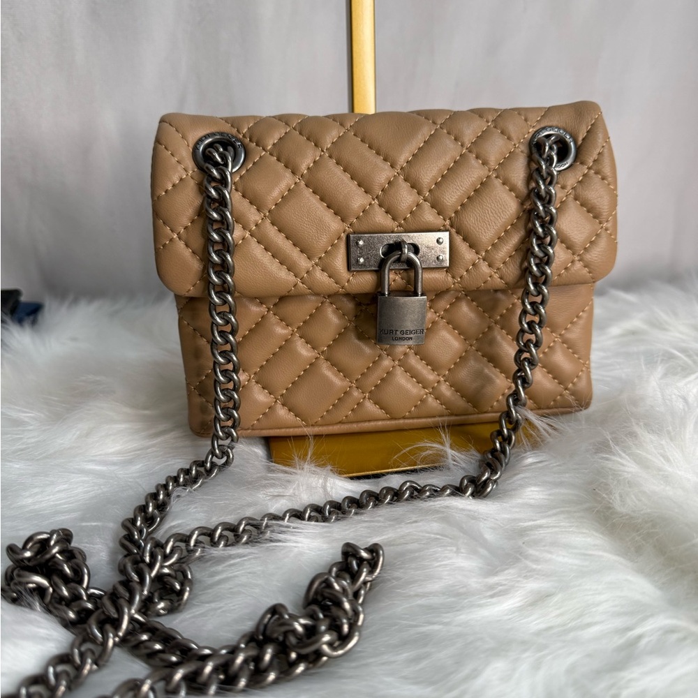 Kurt Geiger Quilted Brown Crossbody Bag